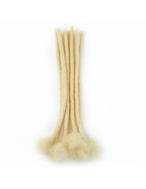 locks haken naturhaar afro kraus farbe 613 platinblond handgefertigt