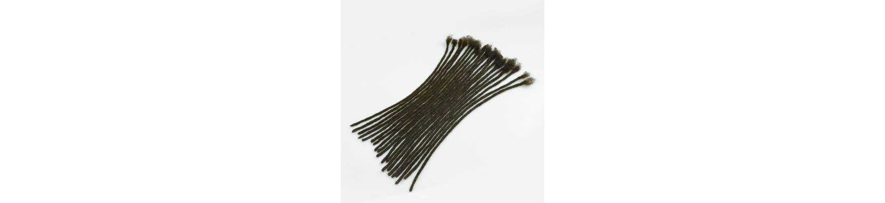 Extensiones mechones crochet pelo natural afro kinky color 4 castaño oscuro hecho a mano
