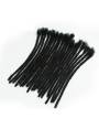 20 Extensiones mechones pelo natural afro encrespado color 1B negro hecho a mano