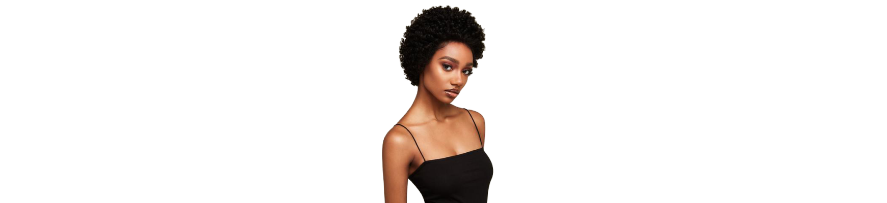 Afro-Perücke kurz Lace Wig Creeps Jumbo Coiled Pixie Feme