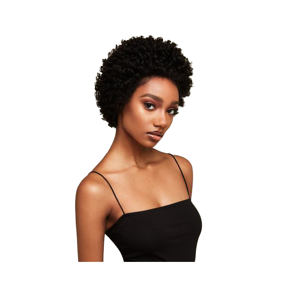 Afro-Perücke kurz Lace Wig Creeps Jumbo Coiled Pixie Feme
