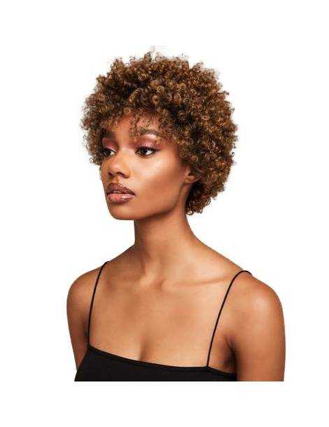 Afro-Perücke kurz Lace Wig kraus Soft Natural Curl Feme