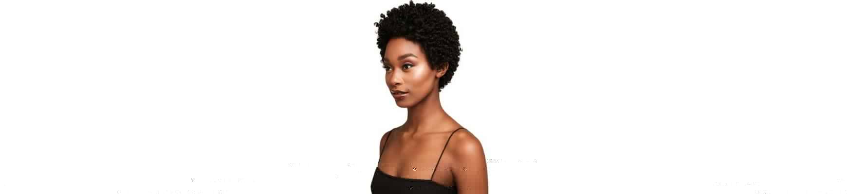 Afro-Perücke kurz lace wig kraus Super Coilled Pixie Feme