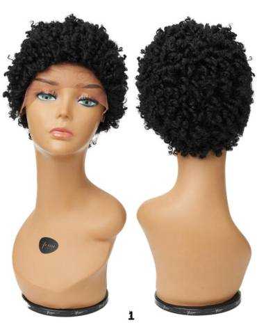 Perruque afro court lace wig crépus Super Coilled Pixie Feme