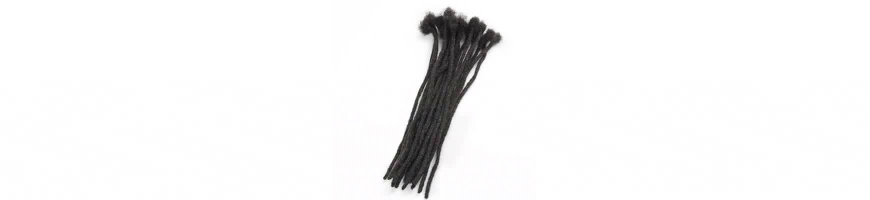 20 Extensions locks crochet cheveux naturel afro crépus couleur Black Naturel noir naturel fait main