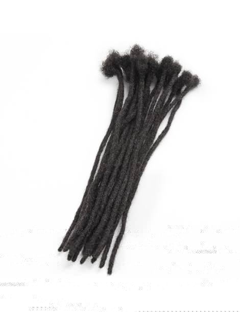 20 Extensions locks crochet cheveux naturel afro crépus couleur Black Naturel noir naturel fait main