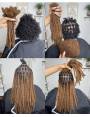 10 Extensions locks crochet en cheveux naturel afro crépus