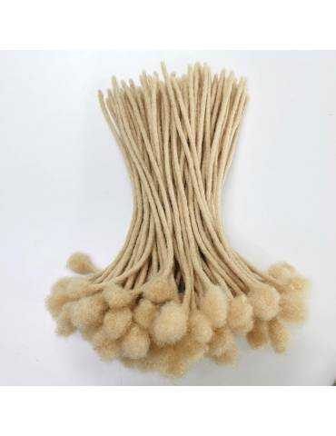 20 Extensions Locks Haken in natürlichen Afro krauses Haar Farbe 22 platinblond handgefertigt Cyrus