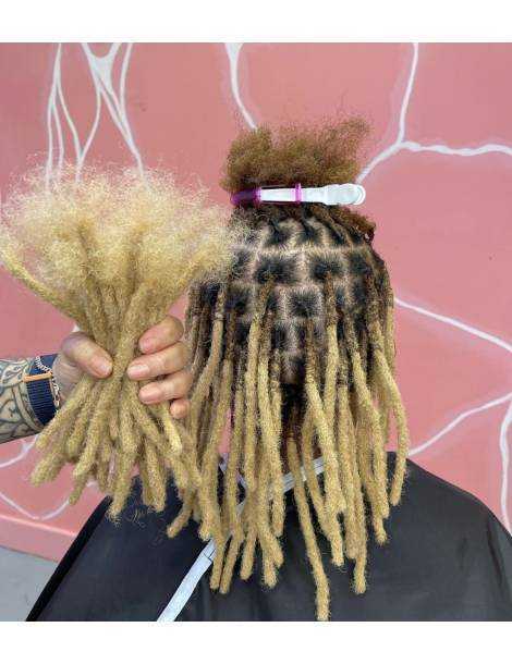 10 Extensions locks crochet en cheveux naturel afro crépus