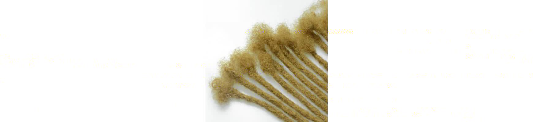 20 Extensions locks crochet en cheveux naturel afro crépus couleur 27 blond doré fait a la main