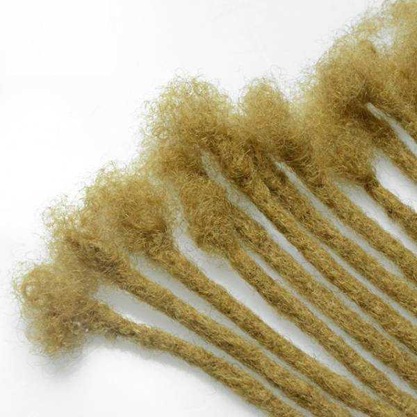 20 Extensions locks crochet en cheveux naturel afro crépus couleur 27 blond doré fait a la main 20 Extensions locks crochet en cheveux naturel afro crépus couleur 27 blond doré fait a la main
