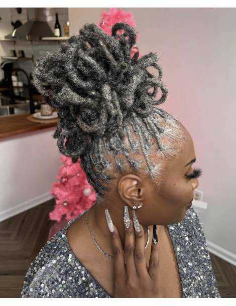 10 Extensions locks crochet cheveux naturel afro crépus couleur
