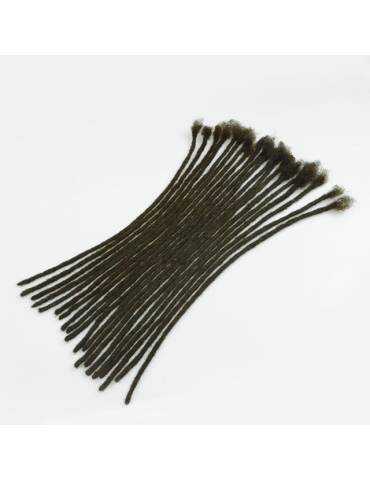Extensiones mechones crochet pelo natural afro kinky color 4 castaño oscuro hecho a mano