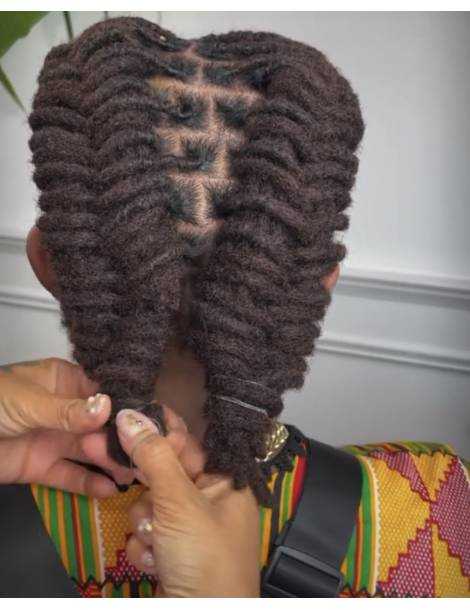 10 Extensions locks crochet cheveux naturel afro crépus couleur
