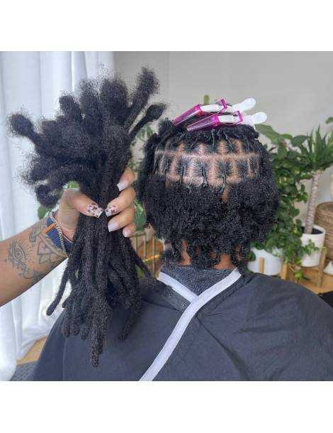 10 Extensions locks crochet cheveux naturel afro crépus couleur