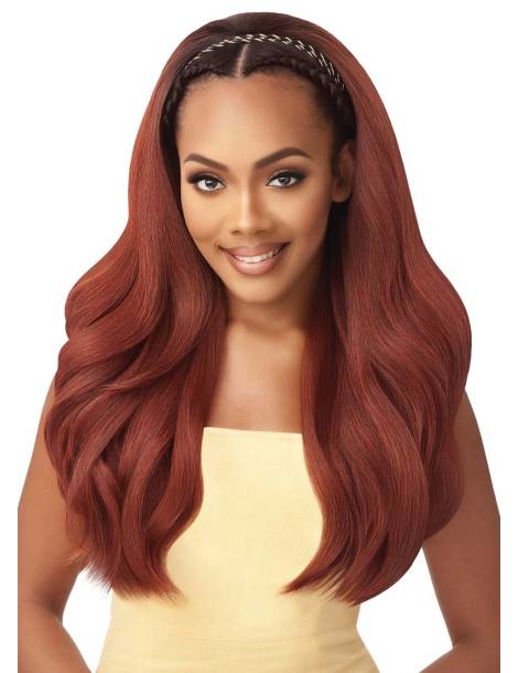 demi perruque lisse mi-long-converti cap curvy addiction outre couleur