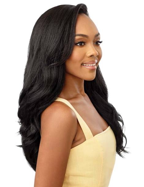 demi perruque lisse mi-long-converti cap curvy addiction outre