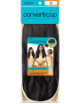 demi perruque lisse mi-long-converti cap curvy addiction outre emballage