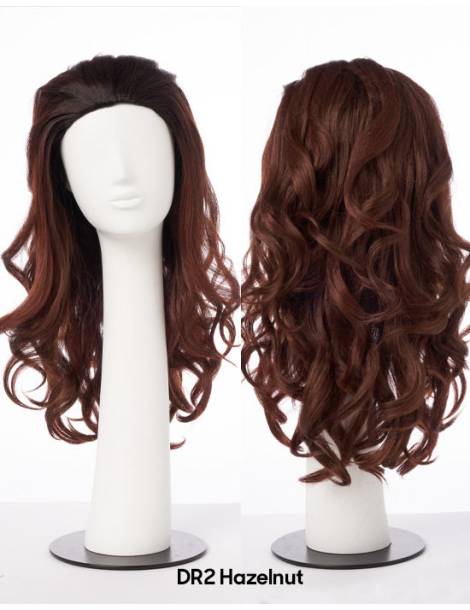 demi perruque lisse mi-long-converti cap curvy addiction outre couleur