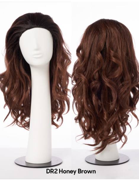demi perruque lisse mi-long-converti cap curvy addiction outre couleur