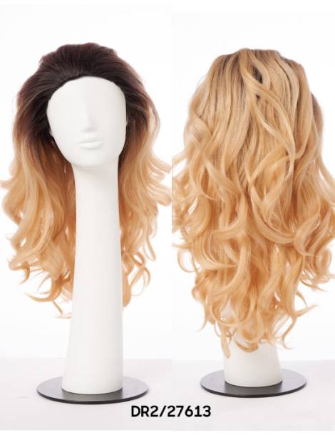 demi perruque lisse mi-long-converti cap curvy addiction outre couleur