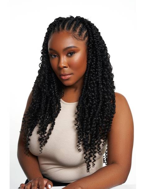 extension cheveux en meches crochet braids couleur noir naturel 1B