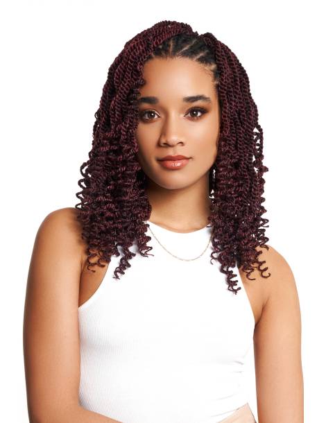 meches pose en crochet braids mi long couleur noir et BG