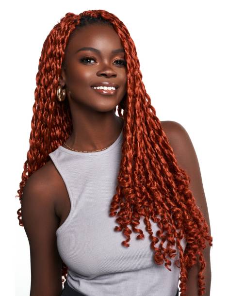 Crochet Braids boucles 20 pouces Bahamas Loose Twist urban couleur copper
