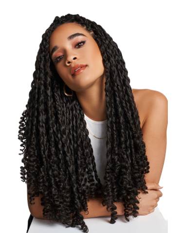 Crochet Braids boucles 20 pouces Bahamas Loose Twist urban couleur 1
