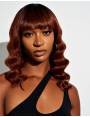 perruque frange ondule carre long Premium Waves feme wig color DR/COP