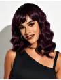 perruque frange ondule carre long Premium Waves feme wig color DR/RP