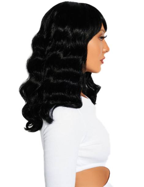 perruque frange ondule carre long Premium Waves feme wig color 4