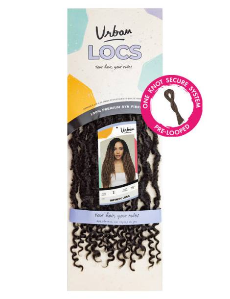 Mèches Faux locks pour crochets Braids Infinity Locs 22" packaging