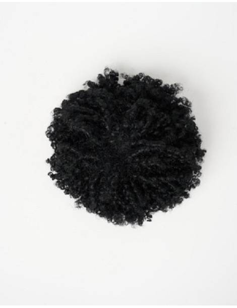 Postiche en cheveux naturels crépus Afro Puff large the feme COULEUR 1B