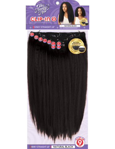 Extensions de cheveux à clip crépus Kinky Straight 18" Outre Extensions de cheveux à clip crépus Kinky Straight 18" Outre