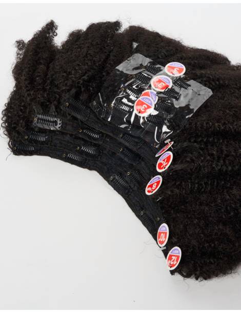 extensions a clip cheveux crepus pas cher 4C corkscrew Afro