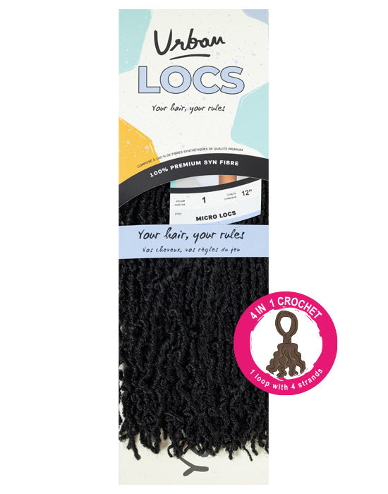 Mèches Faux locks pour crochets Braids Micro Locs 12''